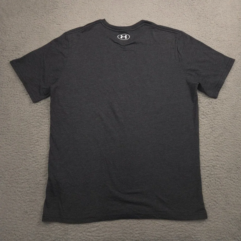 Under Armour T Shirt Loose Fit Cotton Blend Mens XL Charcoal Baseball Bubblegum